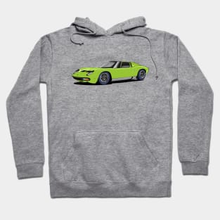 Lamborghini Miura in Verde (green) Hoodie